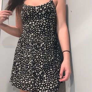 LA Hearts Black & White Floral Sundress